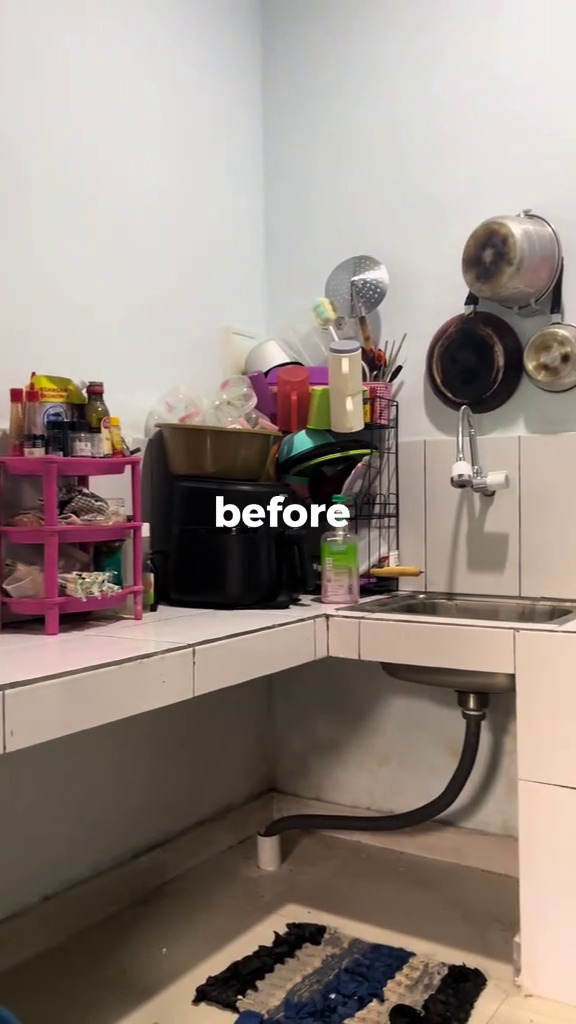 9 Potret makeover dapur kos sepetak sumpek ini jadi estetik dan rapi cuma pakai barang sederhana