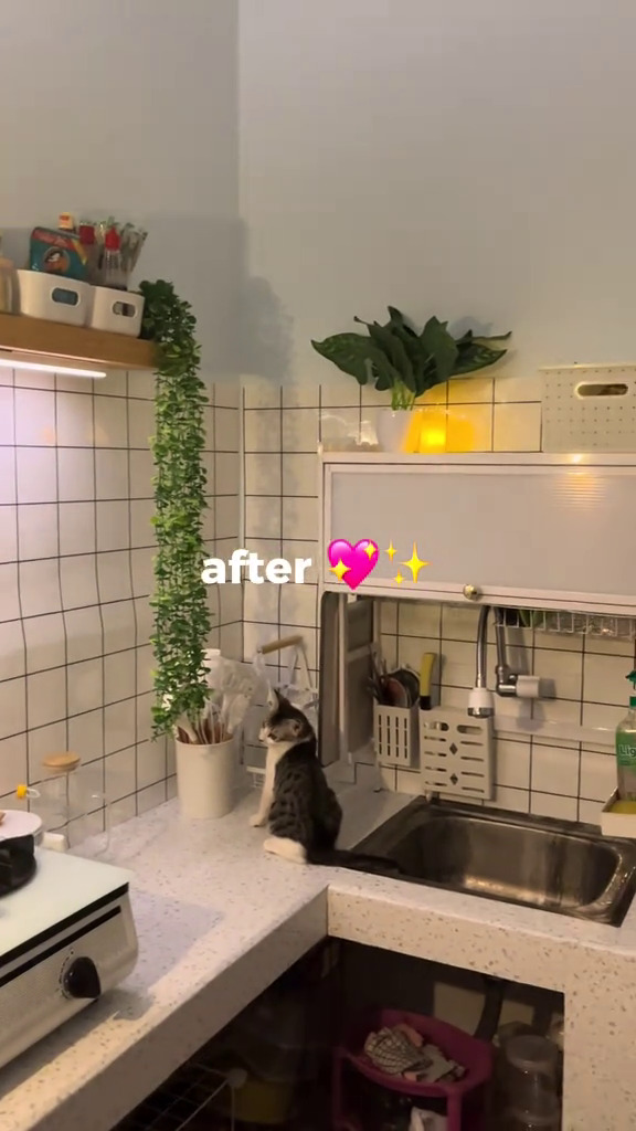 9 Potret makeover dapur kos sepetak sumpek ini jadi estetik dan rapi cuma pakai barang sederhana