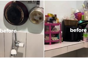 9 Potret makeover dapur kos sepetak sumpek ini jadi estetik dan rapi cuma pakai barang sederhana