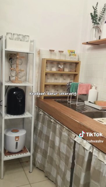 Bikin induk semang kian sayang, warganet ini makeover dapur kos-kosan, 11 potretnya estetik pol