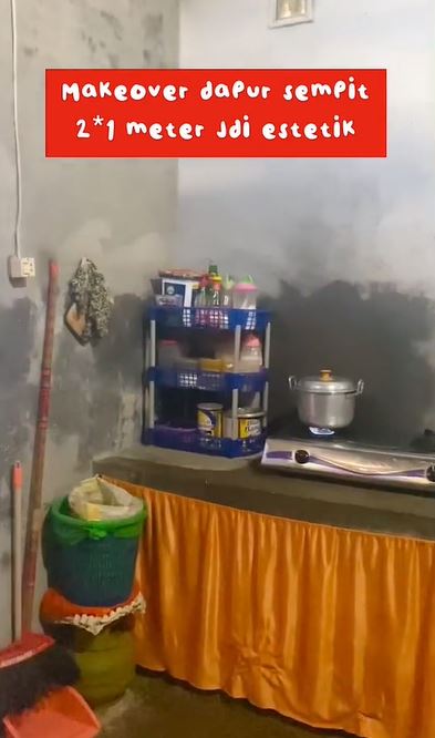 Bujet Rp 100 ribuan bisa bikin dapur luas 2x1 meter jadi estetik, 11 potretnya bikin berdecak kagum