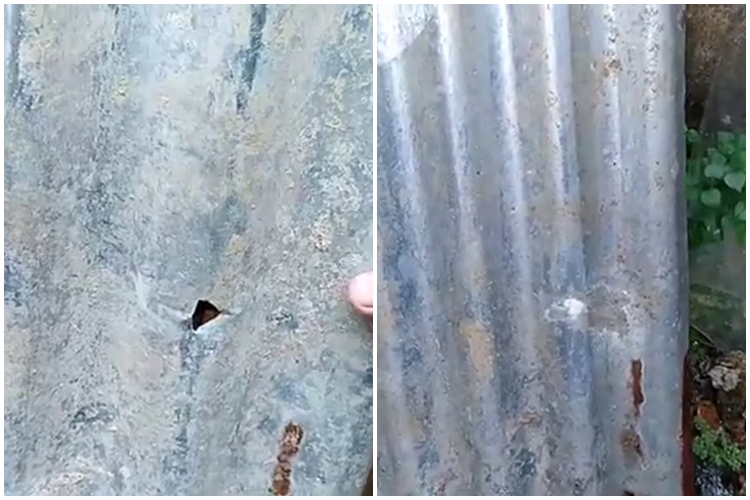 Tanpa kapas atau gabus, ini trik tambal atap seng berlubang lebar agar tak bocor pakai 1 bahan dapur