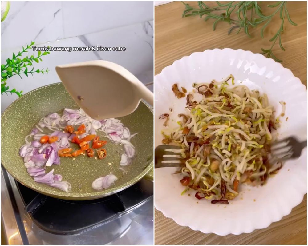 Langsung matang dalam 1 menit, ini trik cepat masak tumis tauge agar tetap renyah dan tak lembek