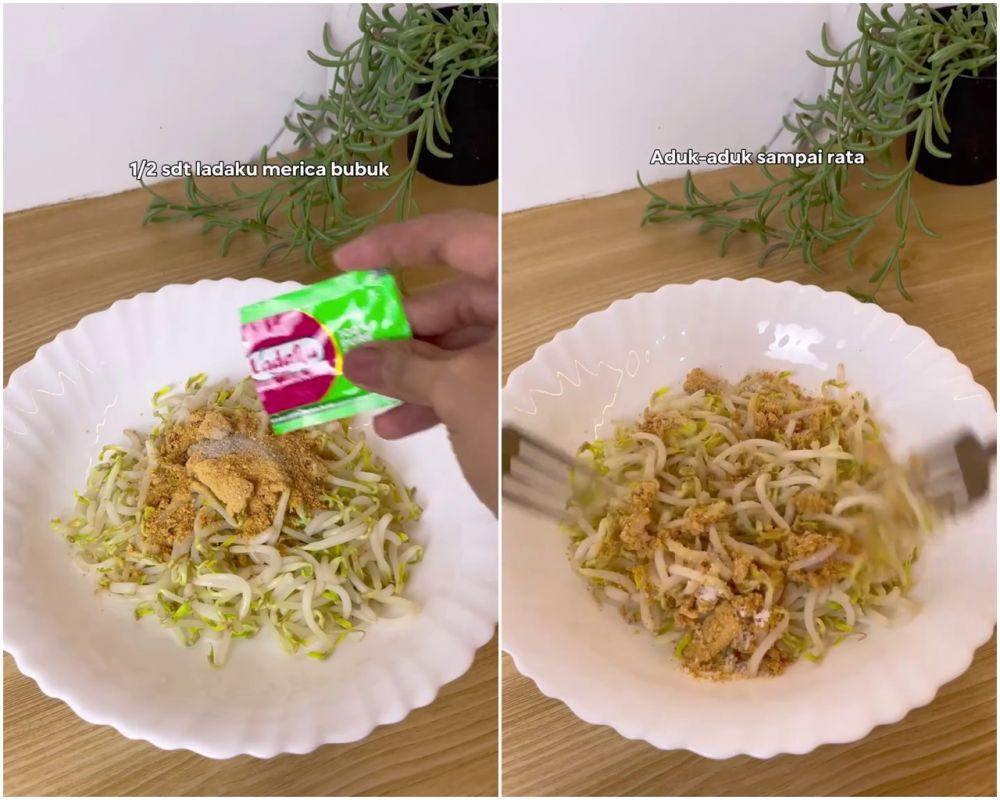 Langsung matang dalam 1 menit, ini trik cepat masak tumis tauge agar tetap renyah dan tak lembek