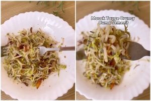 Langsung matang dalam 1 menit, ini trik cepat masak tumis tauge agar tetap renyah dan tak lembek