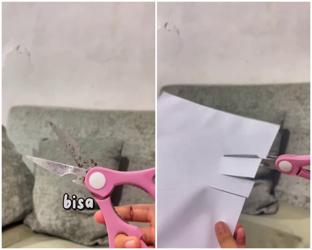 Tanpa diampelas atau diasah, ini trik menajamkan gunting berkarat agar kinclong lagi seperti baru