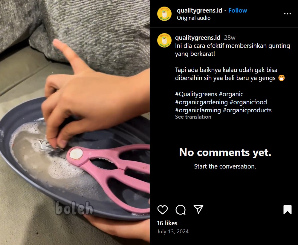 Tanpa diampelas atau diasah, ini trik menajamkan gunting berkarat agar kinclong lagi seperti baru