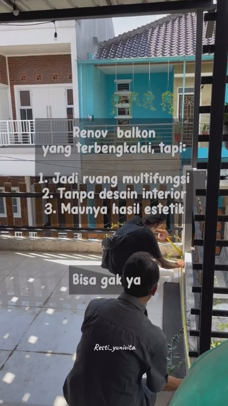 Balkon nganggur ini nekat dimakeover tanpa arsitek jadi kamar kece estetik, intip 8 potretnya