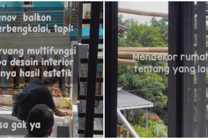 Balkon nganggur ini nekat dimakeover tanpa arsitek jadi kamar kece estetik, intip 8 potretnya