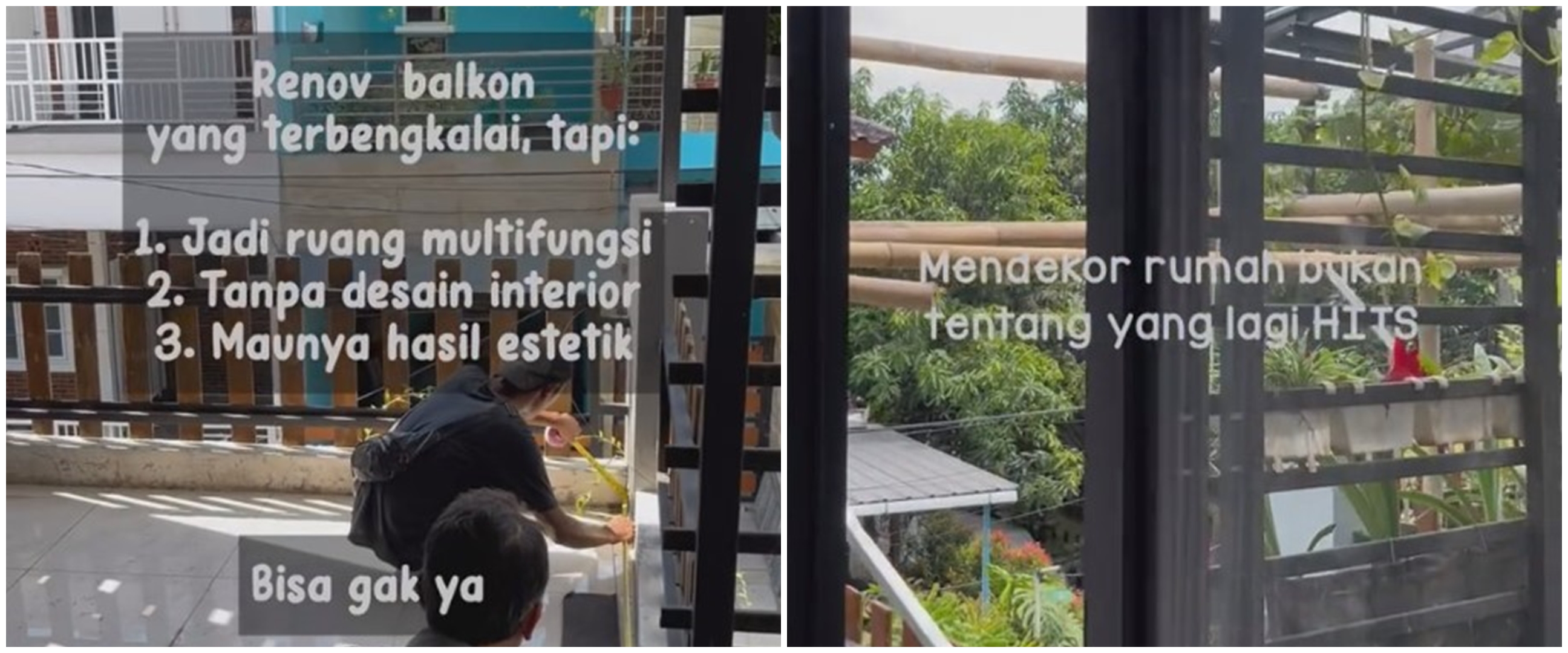 Balkon nganggur ini nekat dimakeover tanpa arsitek jadi kamar kece estetik, intip 8 potretnya