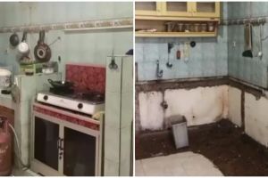 Dapur kumuh bak tak terawat dimakeover jadi mewah pakai kitchen set, hasilnya bikin tetangga menjerit