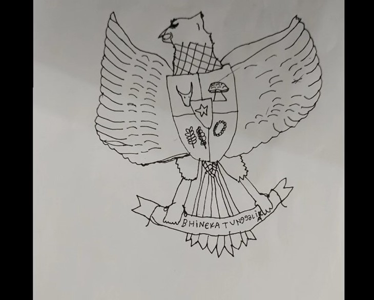 Murid SD diminta gambar burung Garuda, 12 potret hasil tugasnya bikin kagum
