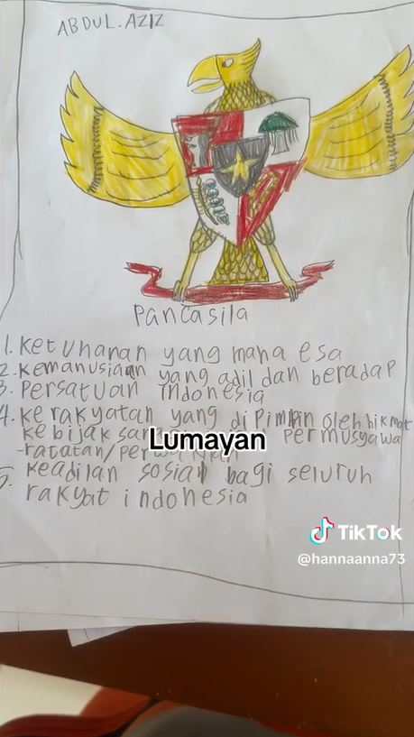 Murid SD diminta gambar burung Garuda, 12 potret hasil tugasnya bikin kagum