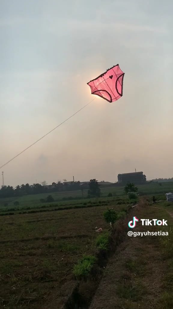 Desain layangan mirip pakaian dalam ini bikin ngakak, idenya benar-benar di luar dugaan