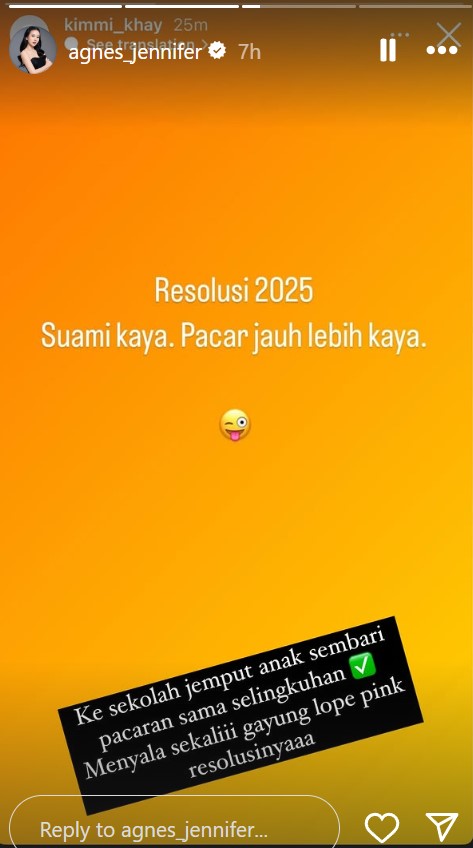 Hidupnya sempurna dengan gelimang harta, 7 curhatan selebgram Agnes Jennifer beri kode suami selingkuh