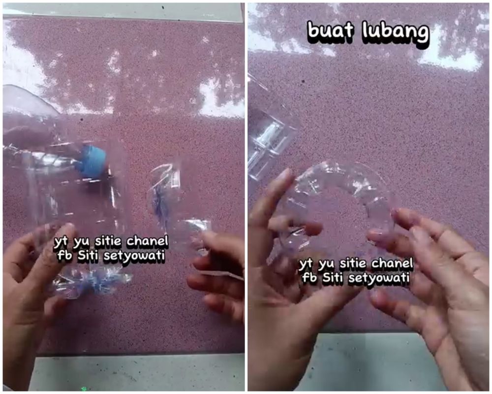 Trik praktis membuat wadah tisu estetik dan kokoh dari botol bekas, cukup pakai 2 alat sederhana