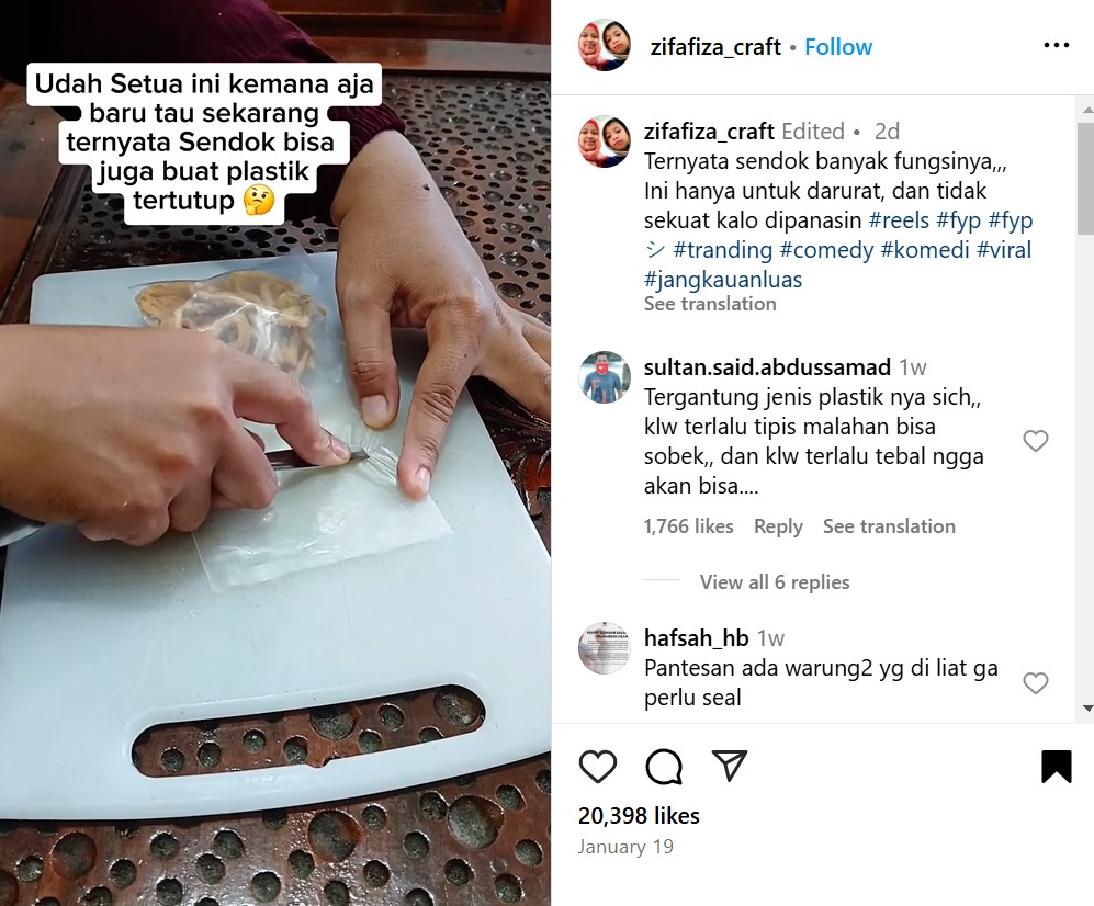 Tak perlu pakai alat vakum dan ziplock, ini trik mengemas plastik makanan agar lebih rapat kedap udara