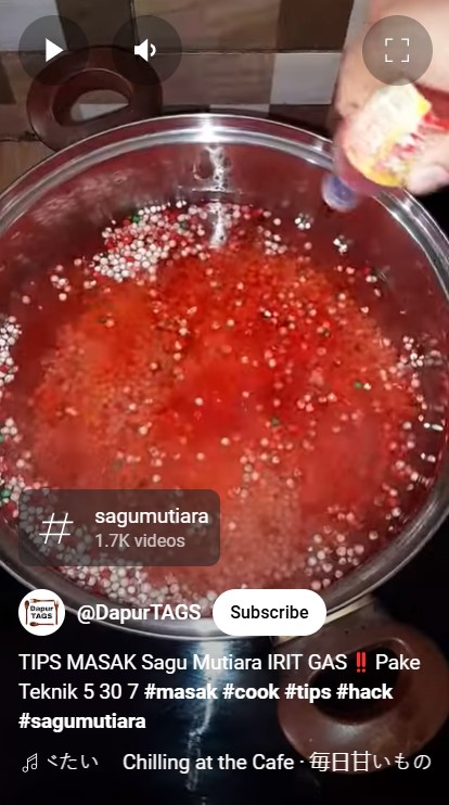 Hasilnya utuh dan tak lengket, ini cara masak sagu mutiara agar tetap irit gas, cuma butuh 12 menit