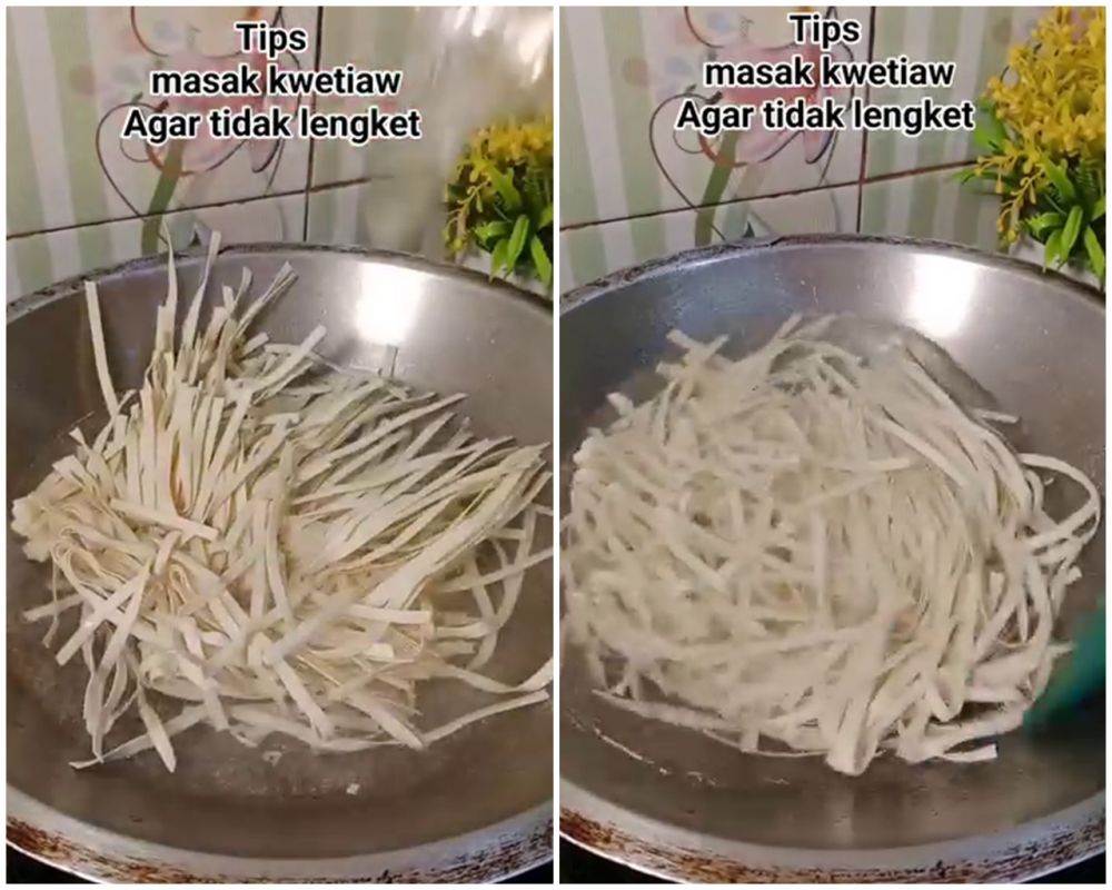 Cukup tambah 1 bahan dapur, begini trik rebus kwetiau agar hasilnya antilengket dan tak menggumpal