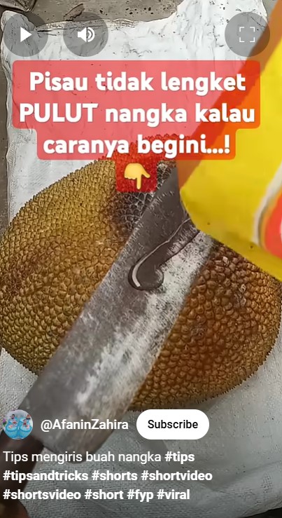 Bisa bikin daging buahnya menghitam, ini cara mudah mengupas nangka agar getah tak menempel