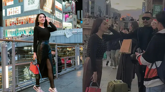 7 Potret Angel Karamoy dan Gusti Ega liburan bareng di Jepang, kedekatannya jadi sorotan