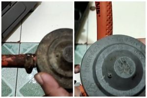 Cara mudah bersihkan selang gas LPG berkerak kurang dari 5 menit, kinclong lagi seperti baru beli