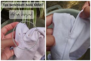 Cara mencuci noda karat di pakaian putih ini langsung hilang dalam sekejap meski tanpa disikat
