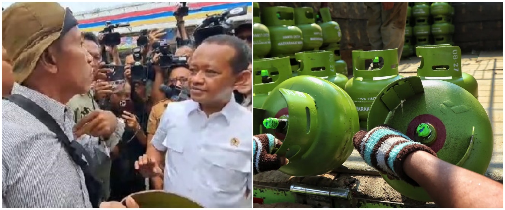 Bahlil Lahadalia diomeli bapak-bapak saat tinjau pangkalan gas LPG, ngeloyor saat disindir soal logika