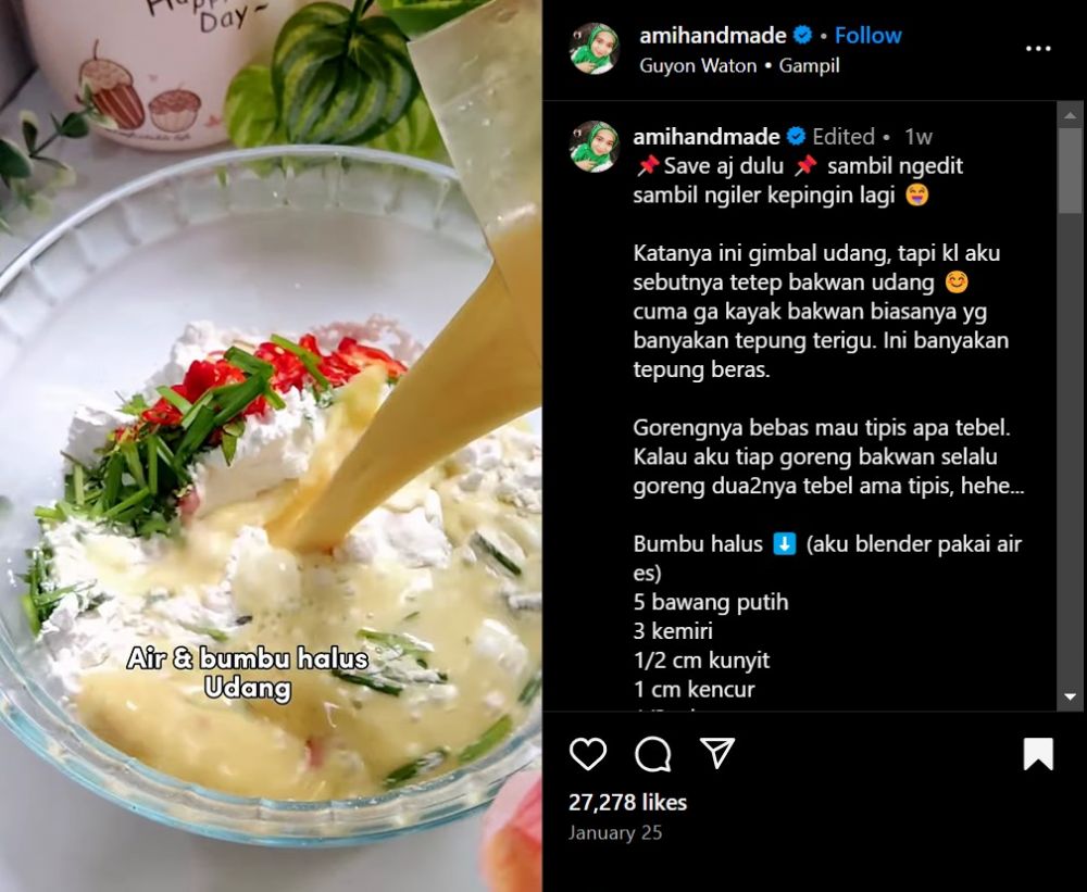 Tak perlu soda kue, ini trik bikin adonan bakwan udang renyah tahan lama dan tak berminyak