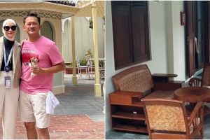 Tradisional ada pendopo kayu, ini 9 potret teras rumah Zaskia Adya Mecca di Jogja dengan keramik jadul