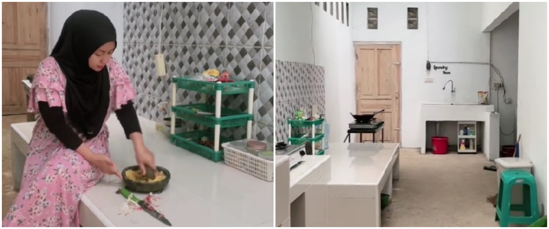 9 Potret dapur beralas semen ini interiornya antimainstream, wastafelnya bikin emak-emak auto mupeng