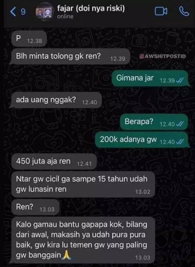 Dibaikin malah mancing emosi, 11 chat lucu sama teman ini bikin geregetan abis