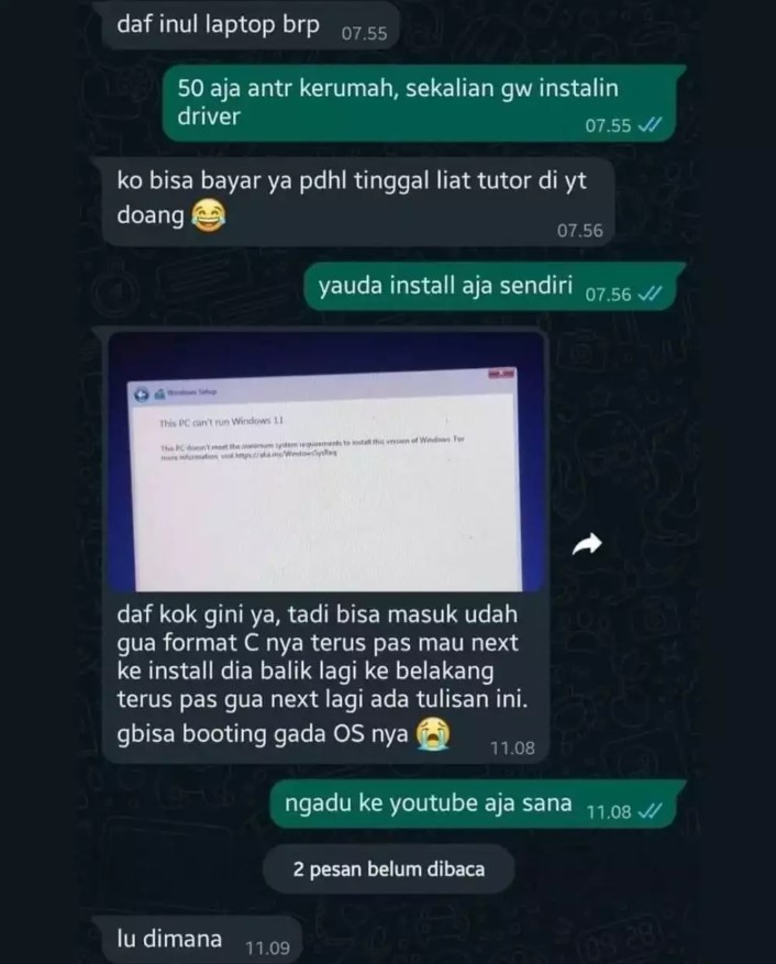 Dibaikin malah mancing emosi, 11 chat lucu sama teman ini bikin geregetan abis