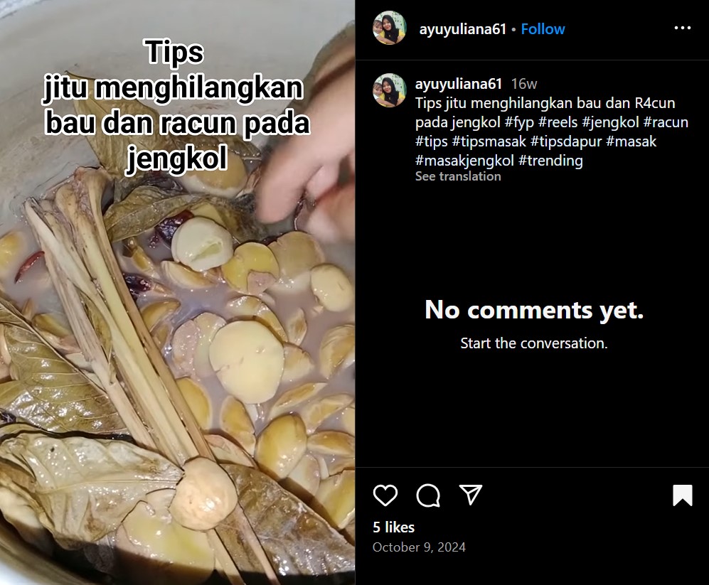 Trik jitu menghilangkan bau tak sedap dan racun pada jengkol, praktis tanpa direndam dulu