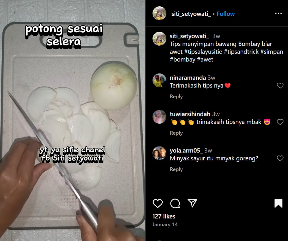 Bukan dibungkus plastik, begini cara simpan bawang bombay agar tak berjamur dan layu hingga 2 minggu