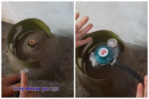 Tanpa diberi karet gelang, trik mengatasi tabung gas LPG berdesis dan bocor cuma dengan 1 sampah ini