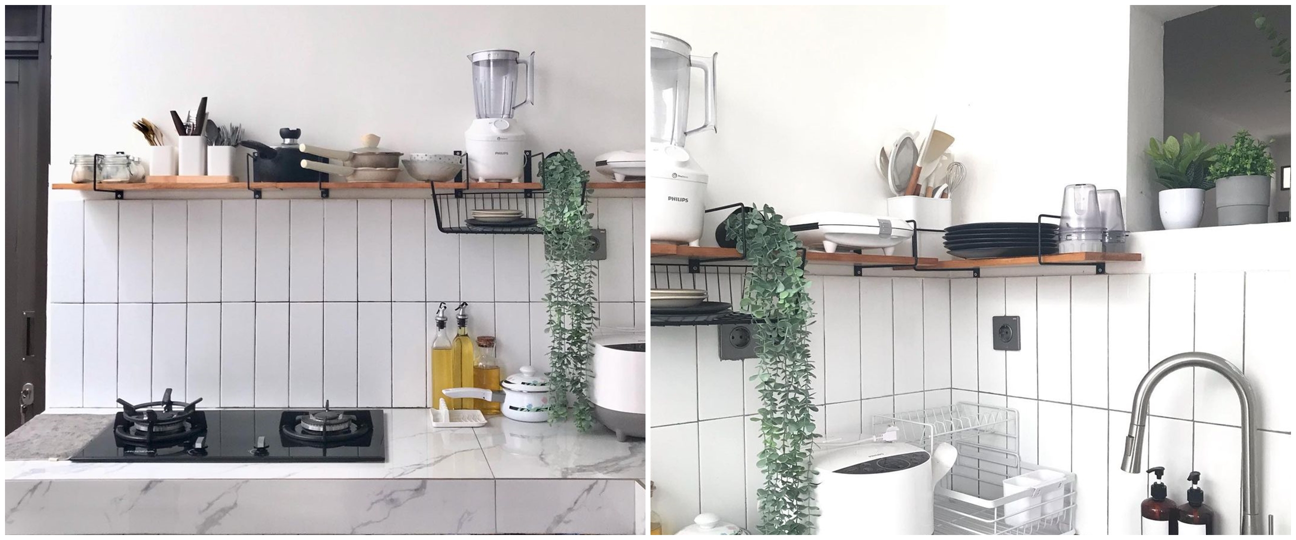 9 Potret dapur tanpa tirai kolong ini visualnya rapi dan estetik meski tanpa kitchen set