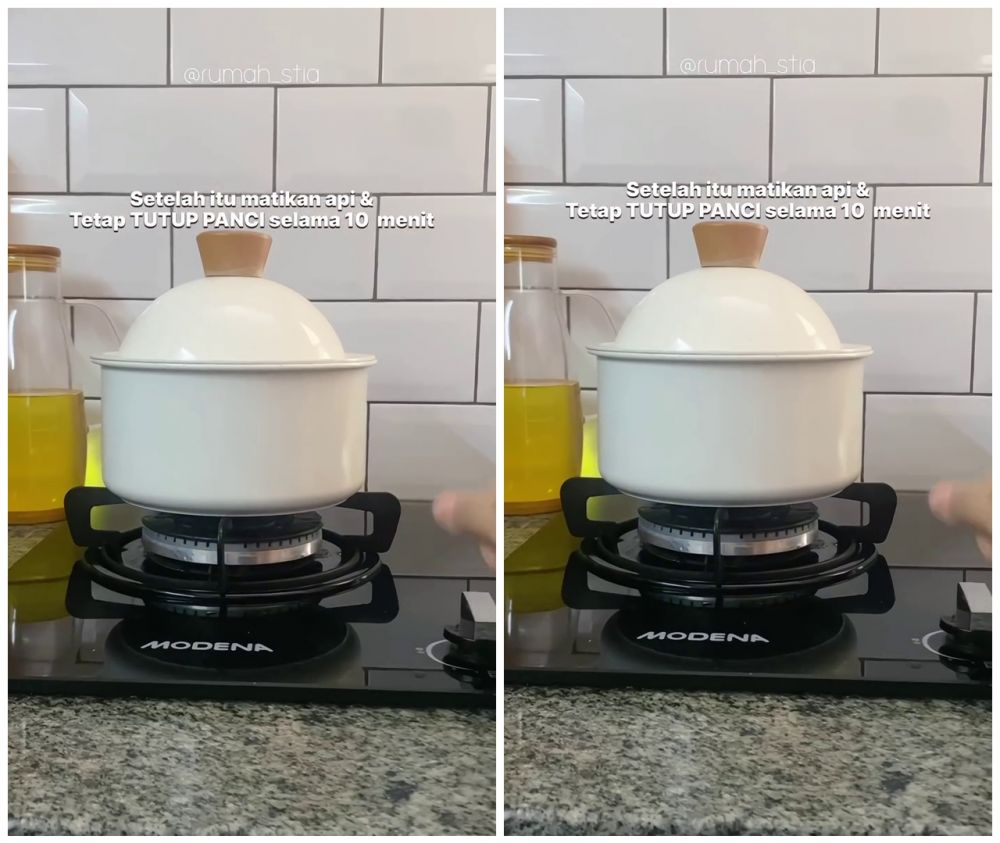 Tanpa rice cooker, ini trik mudah menanak nasi agar hasilnya pulen dan matang sempurna dalam 10 menit