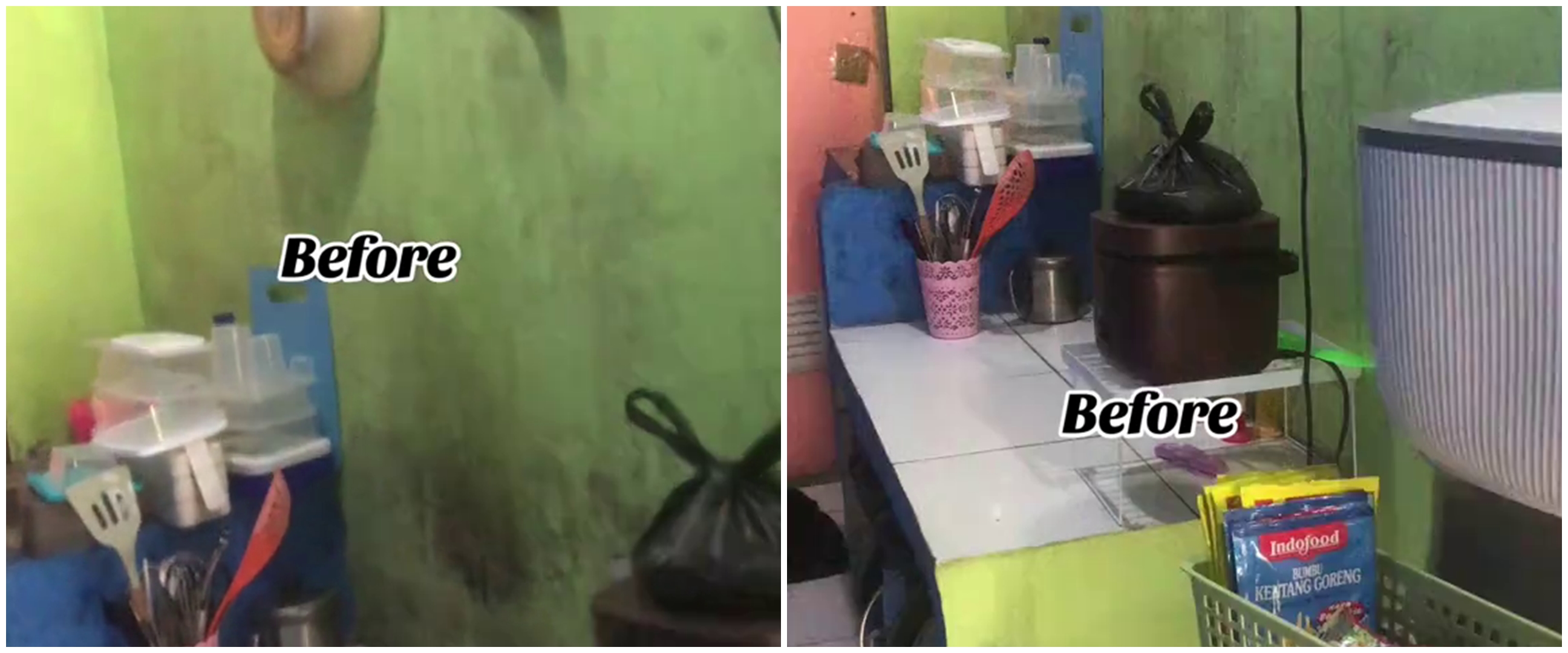 Bukti estetik tak perlu mahal, 9 potret dapur kos buluk segaris ini jadi apik tanpa kitchen set