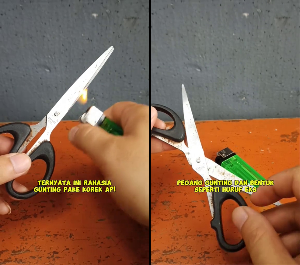 Trik jitu agar gunting tumpul dan berkarat jadi setajam silet lagi pakai 1 alat sederhana