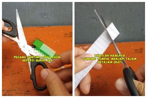 Trik jitu agar gunting tumpul dan berkarat jadi setajam silet lagi pakai 1 alat sederhana