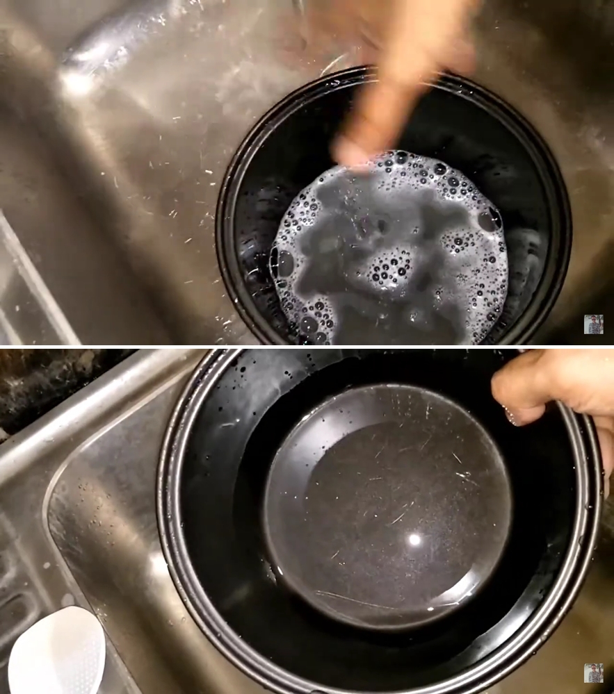 Trik cuci kerak gosong panci rice cooker tanpa merusak lapisan antilengket, cuma pakai 1 jenis buah