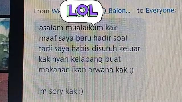 11 Chat lucu saat Zoom Meeting ini bacanya bikin cekikikan, kelakuannya receh abis