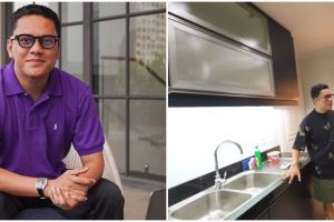 Punya penthouse dekat mall, 9 potret dapur minimalis Arief Muhammad ini didesain semi privat