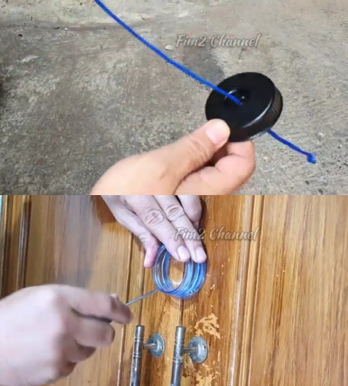 Cara unik pria sulap botol galon bekas jadi pengunci pintu lemari ini kreatifnya bikin melongo