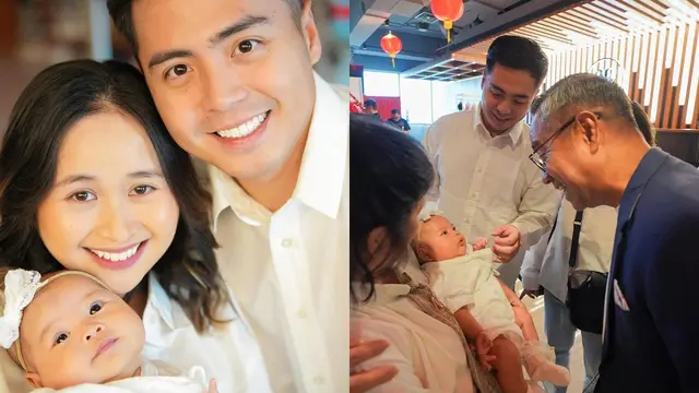 7 Potret Gritte Agatha jalani penyerahan anak ke gereja, komitmen didik anak sesuai ajaran Tuhan