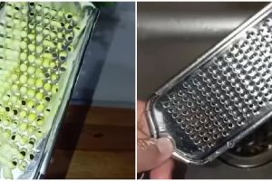 Trik hilangkan noda kunyit di parutan keju pakai 1 peralatan mandi, auto bersih cuma dalam 5 menit