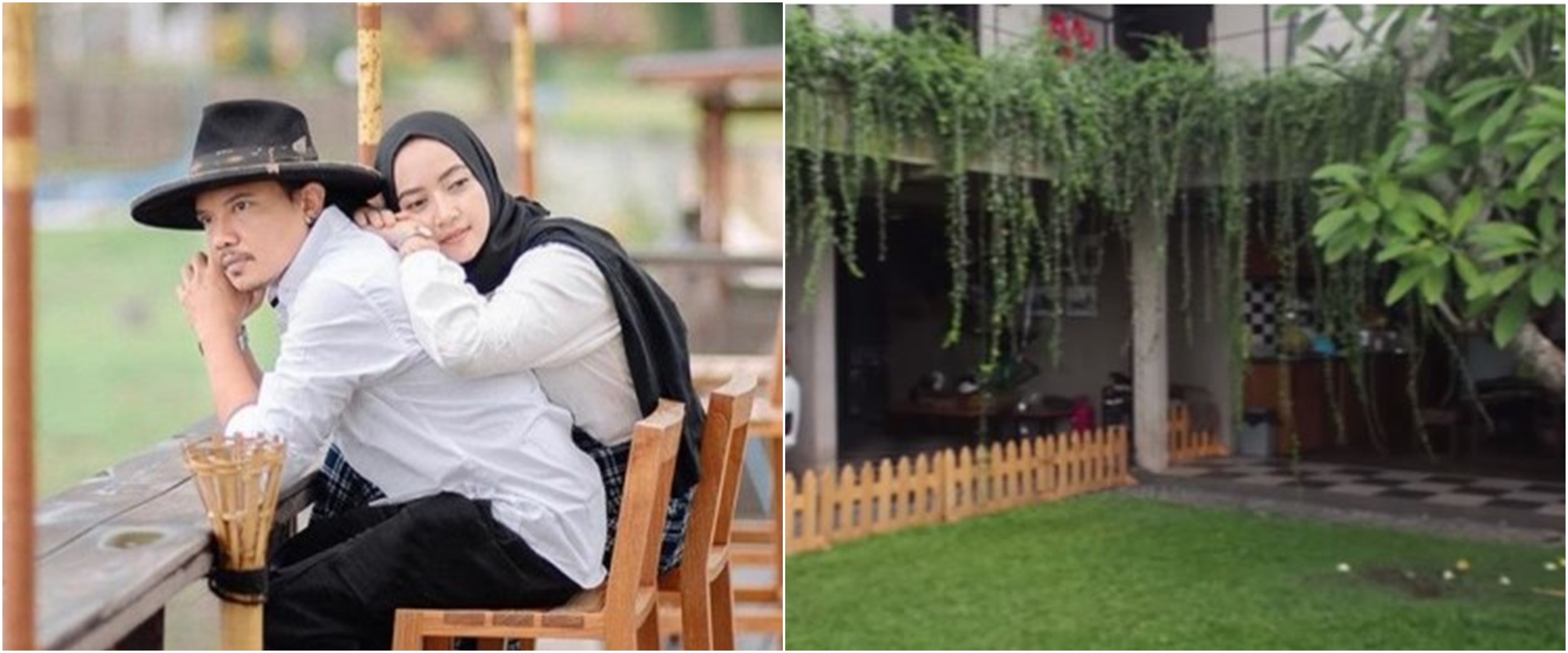 Artis tapi tak gengsi punya rumah mepet sawah, 9 potret dapur kayu Cella Kotak langsung hadap taman