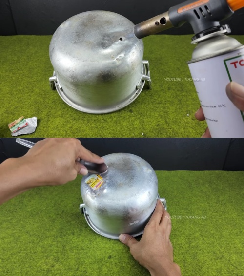 Modal 0 Rupiah, ini trik mudah tambal panci berlubang, manfaatkan satu sampah di dapur