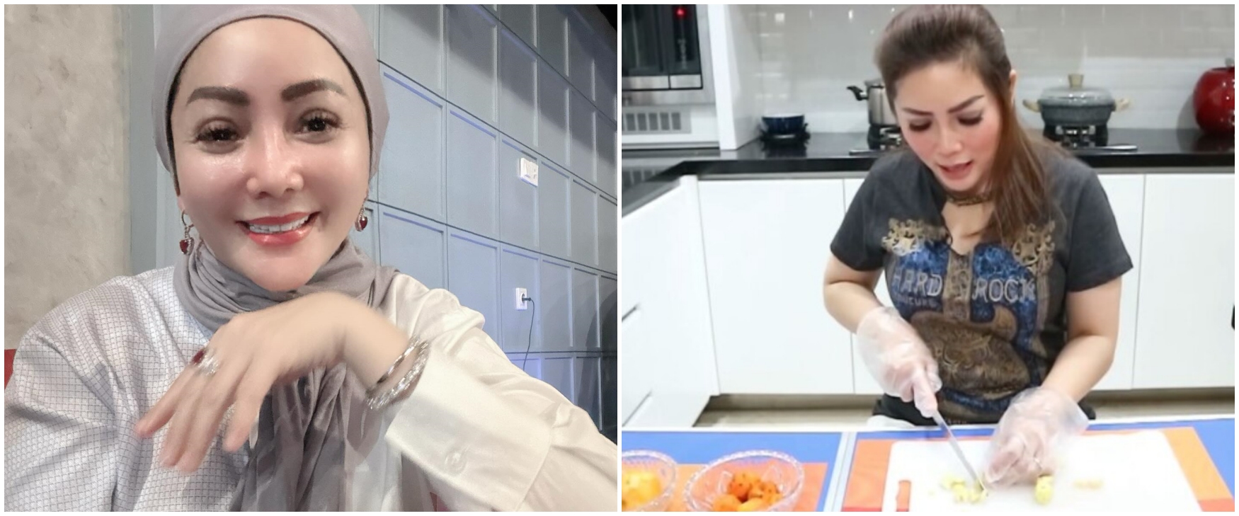 Rumahnya mewah bernuansa klasik, intip 9 potret dapur Kristina serba putih penataannya ciamik